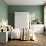 Soho 3 Door Wardrobe, 6 Drawer Chest & Bedside Table Bedroom Set