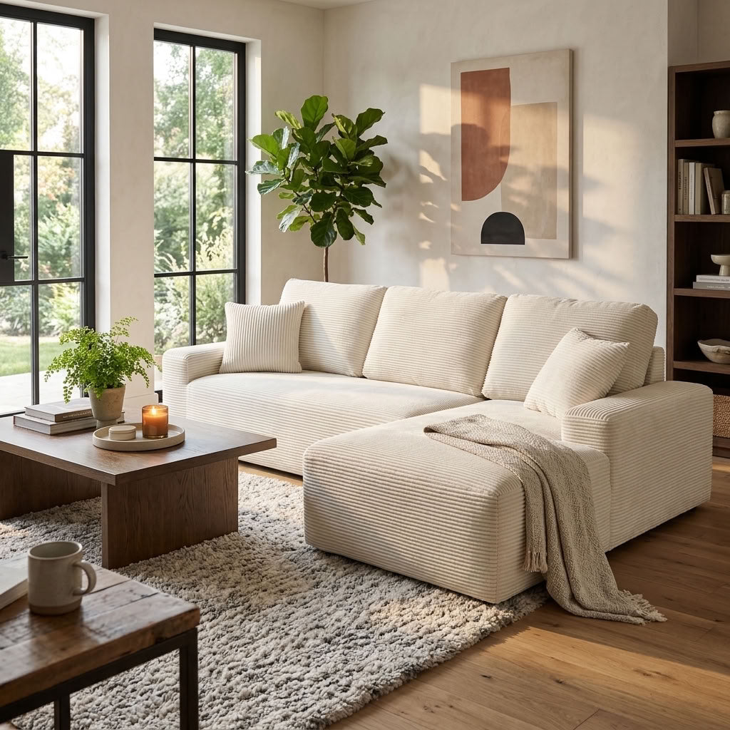 Cove Boneless Compressed Corner Chaise Sofa