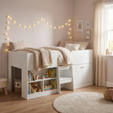 Nova Low Sleeper Children's Bed Frame with Shelves