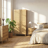 Manila Rattan 2 Door Wardrobe 3 Piece Bedroom Set