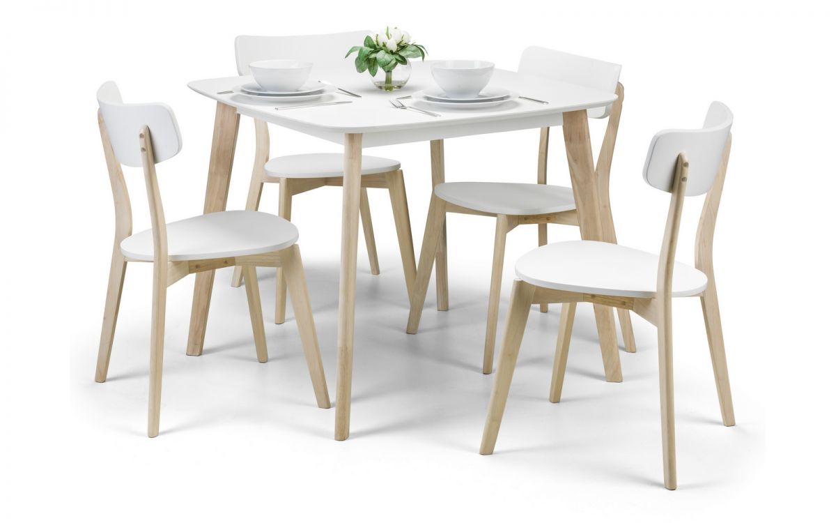 Casa Pair of White Dining Chairs