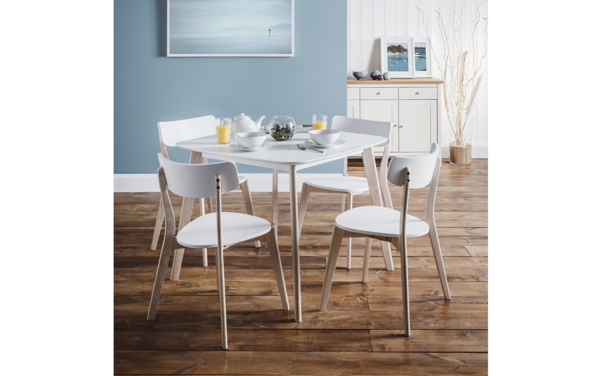 Casa Pair of White Dining Chairs