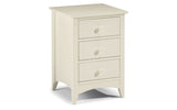 Cameo Stone White 3 Drawer Bedside