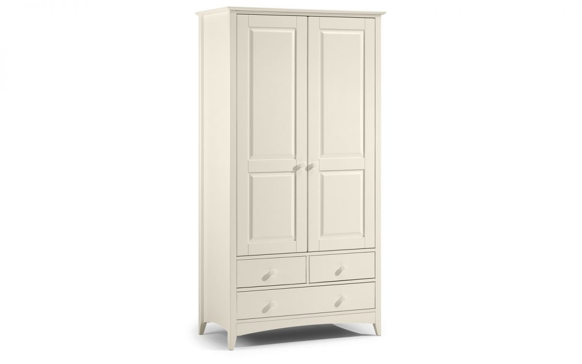 Cameo Stone White 2 Door 3 Drawer Wardrobe