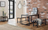 Tribeca Sonoma Oak Dining Table with Black Metal Legs