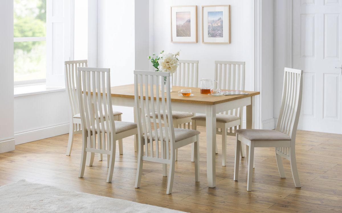 Vermont Pair of Ivory Dining Chairs