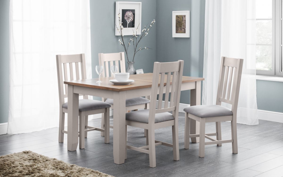 Richmond Pair of Elephant Grey Dining Chairs