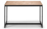 Tribeca Sonoma Oak Dining Table with Black Metal Legs