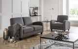 Vivo Dusk Grey 2 Seater Chenille Fabric Sofa