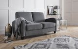 Vivo Dusk Grey 3 Seater Chenille Fabric Sofa