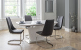 Como Pair of Grey Faux Leather Cantilever Chairs