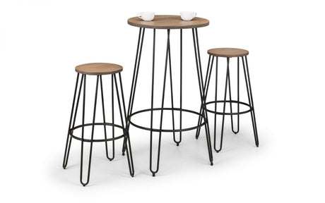 Dalston Pair of Round Bar Stools