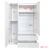 Soho 3 Door Wardrobe, 5 Drawer Chest & Bedside Tables 4 Piece Bedroom Set