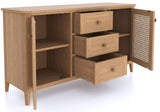 Cypress 2 Door 3 Drawer Large Rattan Sideboard