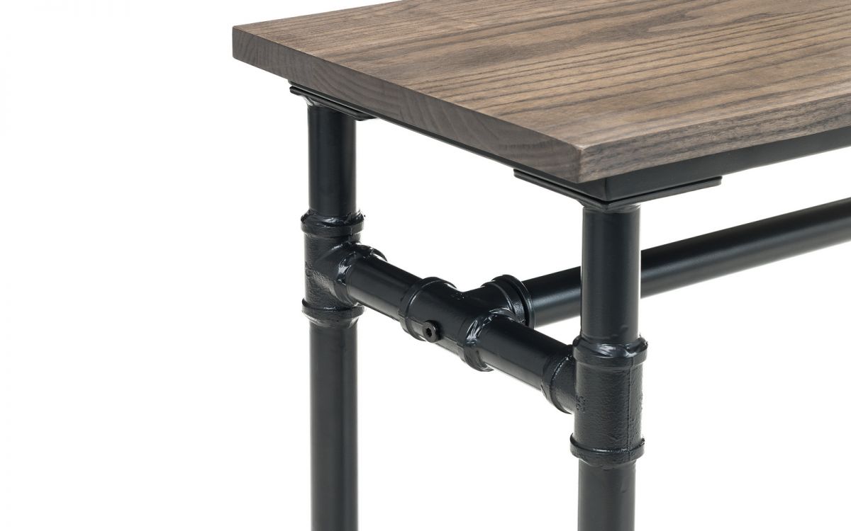 Carnegie Industrial Pipework and Wood Bench