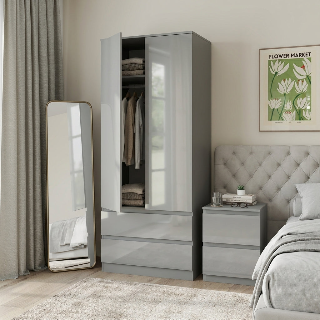 Soho 2 Door 2 Drawer Double Wardrobe