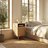 Willow Rattan 1 Door Bedside Table