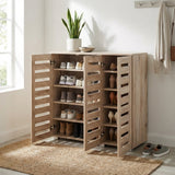 Euston Modern 3 Door Shoe Storage Cabinet