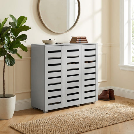 Euston Modern 3 Door Shoe Storage Cabinet