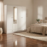 Denver 4 Door 2 Drawer Mirrored Wardrobe