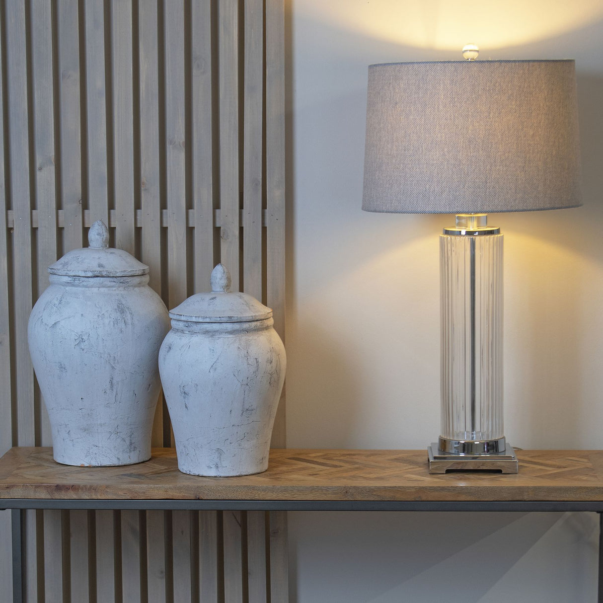 Roma Fluted Glass Table Lamp