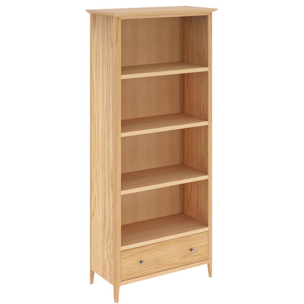 Saxon 4 Shelf 1 Drawer Large Bookcase