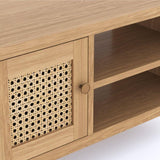 Cypress 1 Door Open Shelf Rattan TV Unit