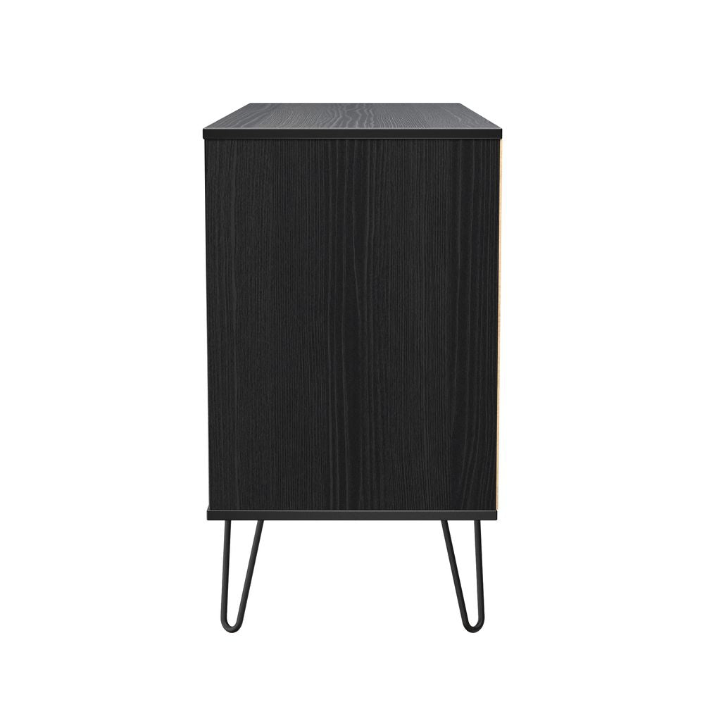 Harlequin 6 Drawer Chest with Black Hairpin Legs