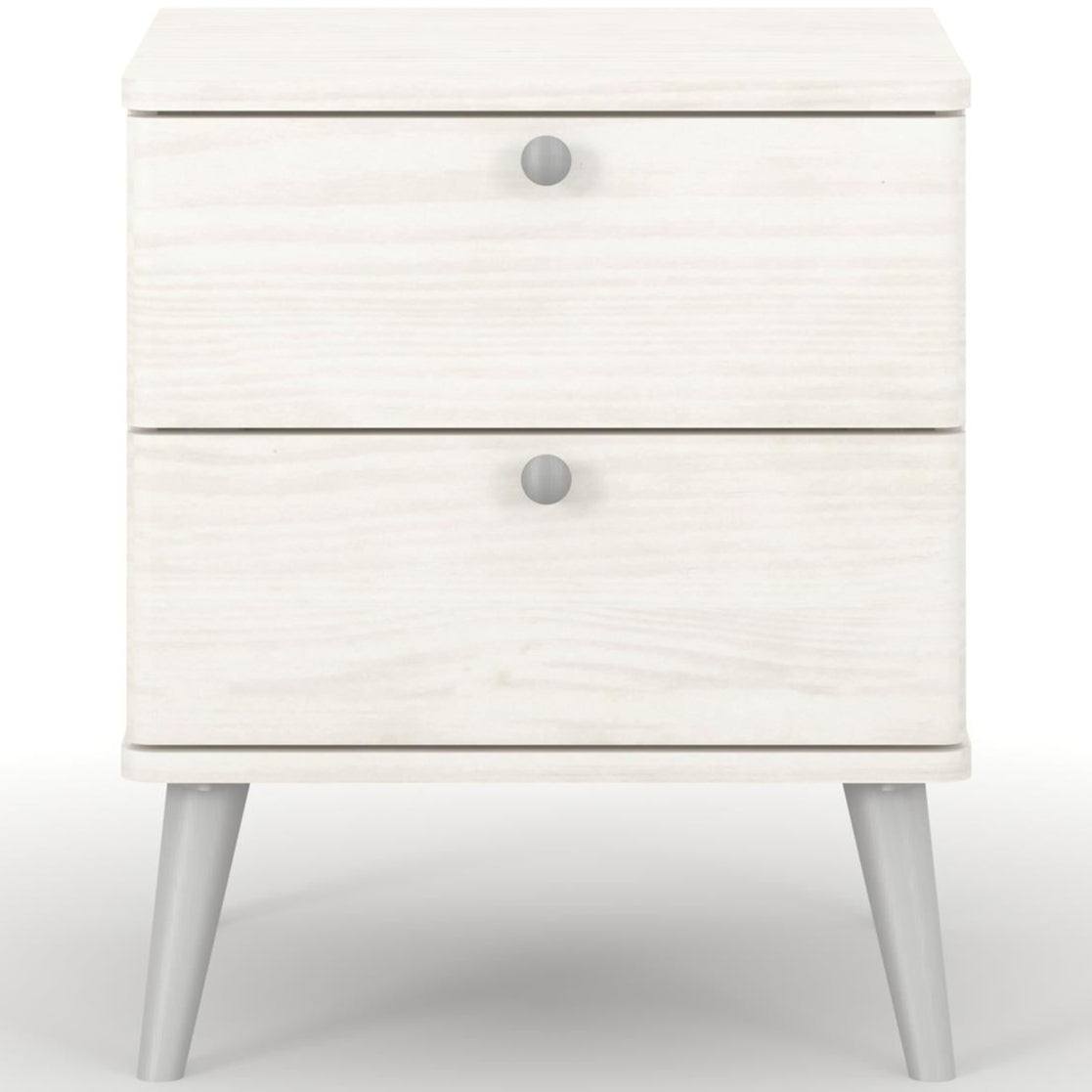 Augusta Curved 2 Drawer Bedside Table