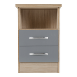 Nevada 2 Drawer Bedside Cabinet