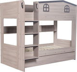 Hector Kids 3ft House Bunk Bed with Pull-Out Trundle Bed