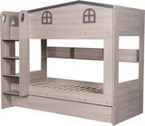 Hector Kids 3ft House Bunk Bed with Pull-Out Trundle Bed