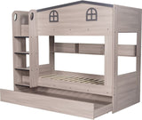 Hector Kids 3ft House Bunk Bed with Pull-Out Trundle Bed