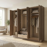 Nevada 6 Door 2 Drawer Mirrored Wardrobe