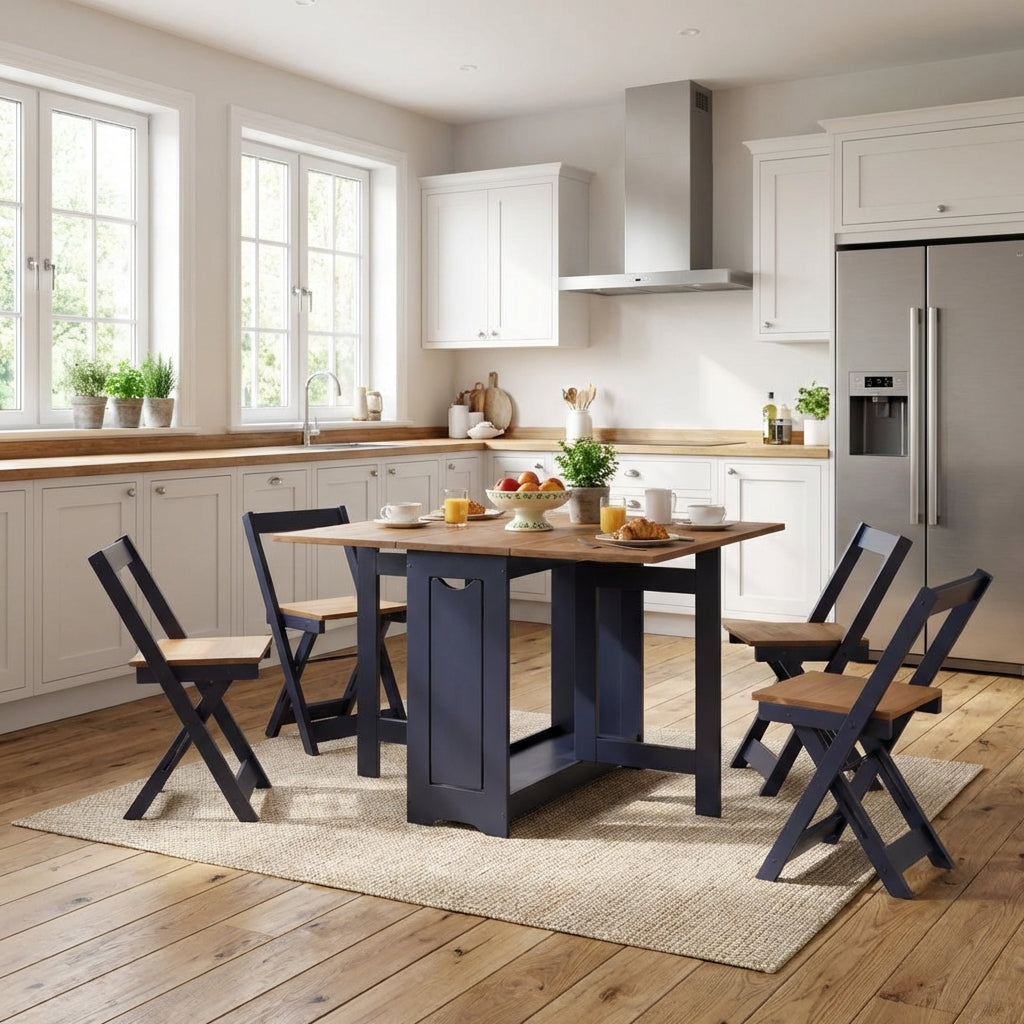 Santos Butterfly Folding Space Saving Dining Set