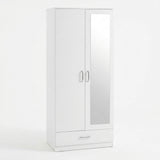 Dakota 2 Door 1 Drawer Double Mirrored Wardrobe