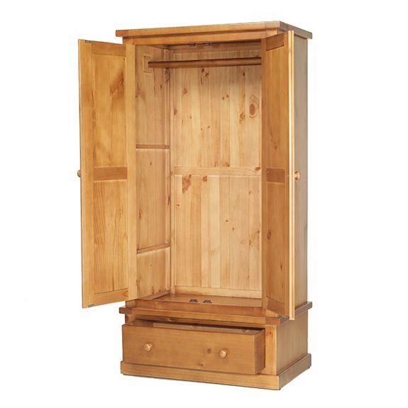 Verde 2 Door 1 Drawer Double Wardrobe