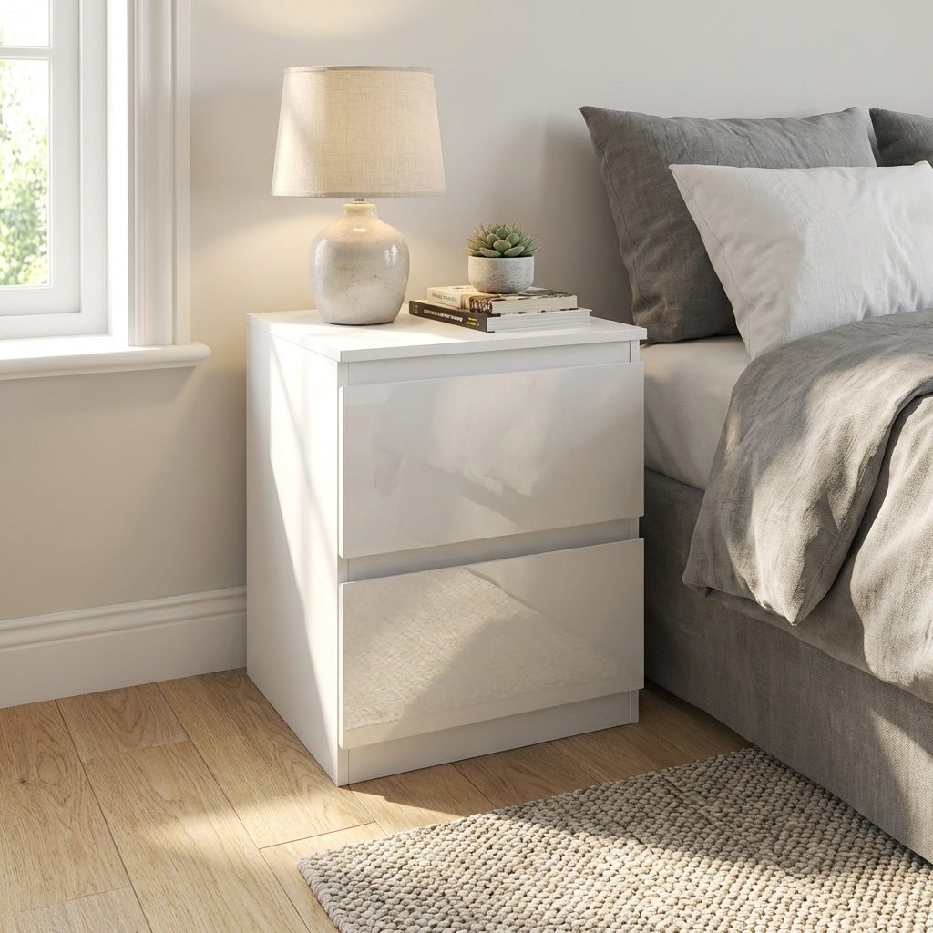 Soho 2 Drawer Bedside Table