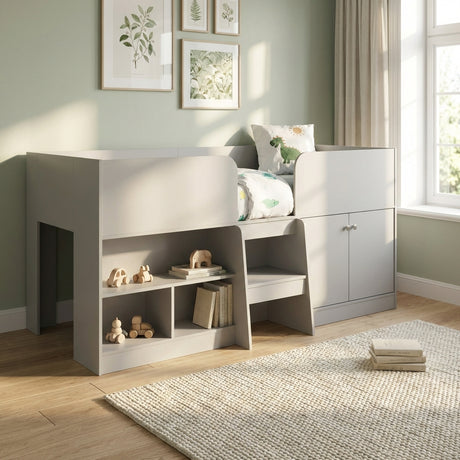 Nova Low Sleeper Children's Bed Frame with Shelves