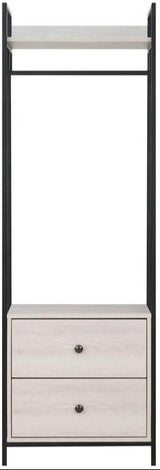 Alva Open Wardrobes with 2 Drawers & 4 Shelves Set