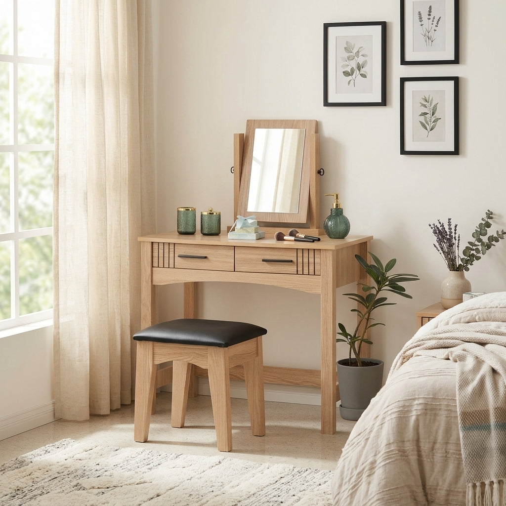 Tessa 2 Drawer Dressing Table Vanity Set