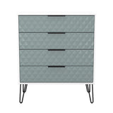 Harlequin 4 Drawer Chest with Black Hairpin Legs