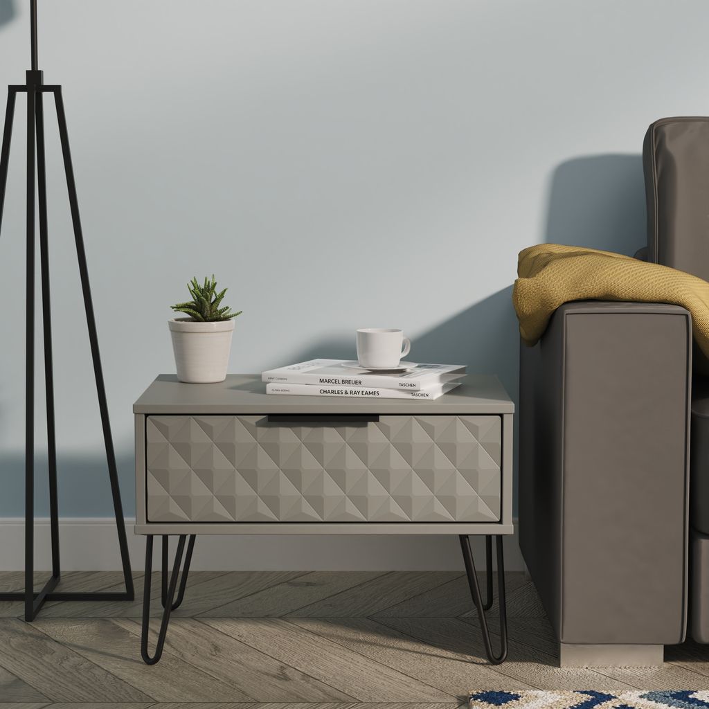 Harlequin 1 Drawer Midi Chest with Black Hairpin Legs