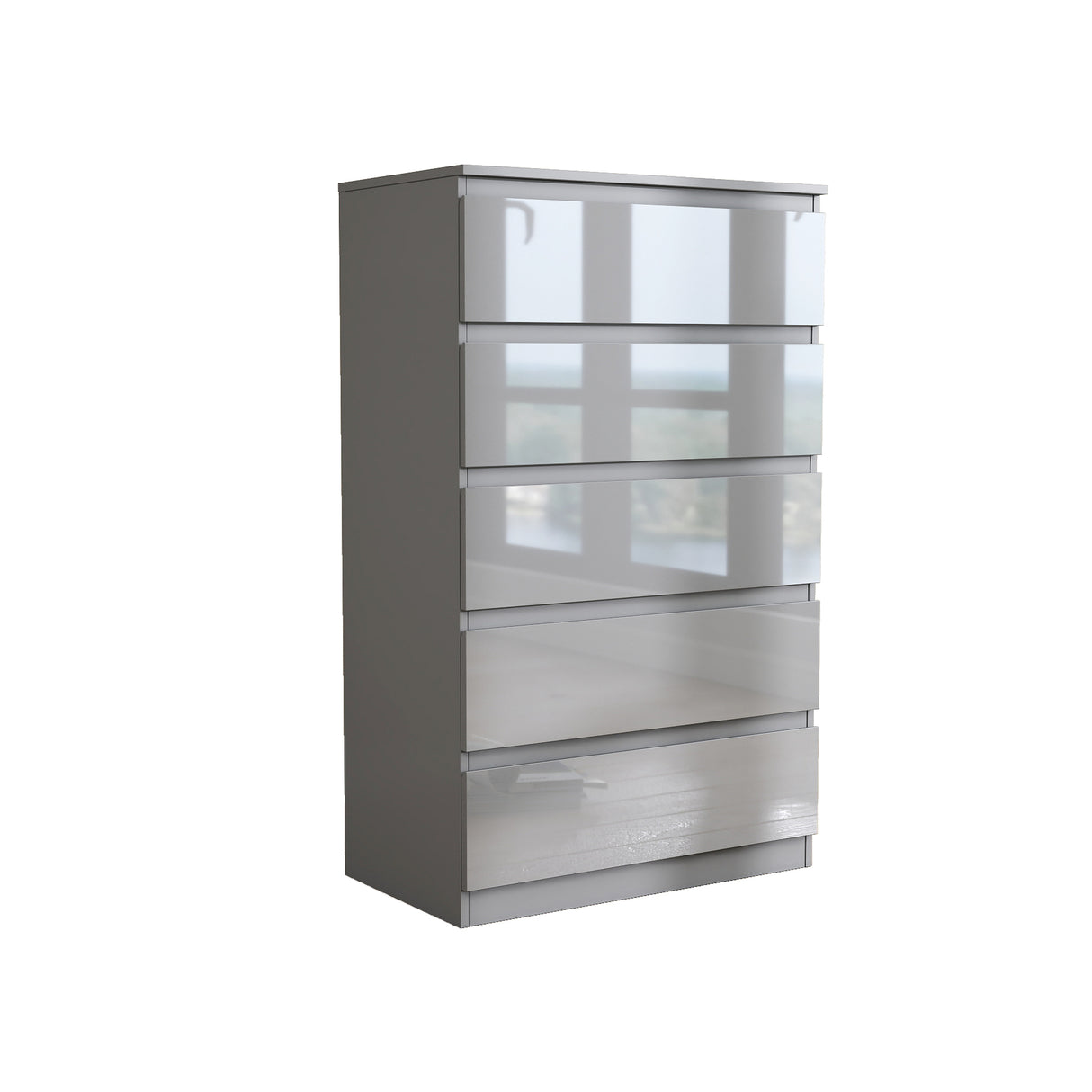 Soho 2 Door Wardrobe, 5 Drawer Chest & Bedside Table Bedroom Set