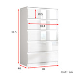 Soho 2 Door Wardrobe, 5 Drawer Chest & Bedside Tables 4 Piece Bedroom Set