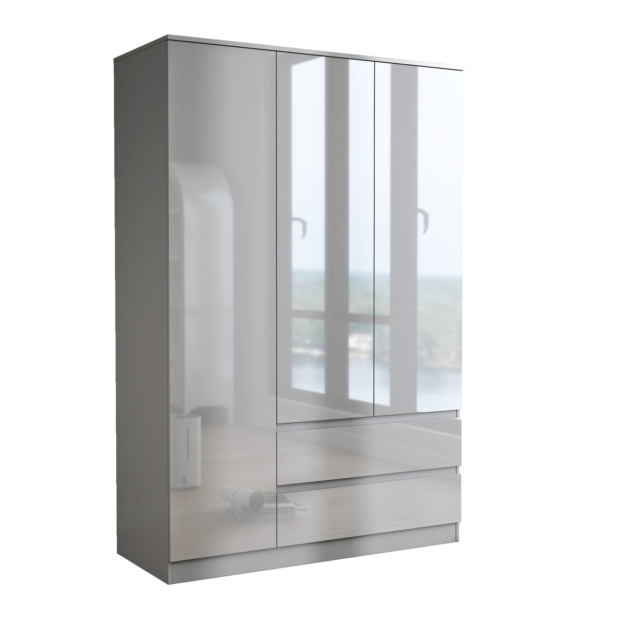 Soho 3 Door Wardrobe, 5 Drawer Chest & Bedside Table Bedroom Set