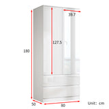 Soho 2 Door Wardrobe, 5 Drawer Chest & Bedside Tables 4 Piece Bedroom Set