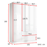 Soho 3 Door 2 Drawer Triple Wardrobe