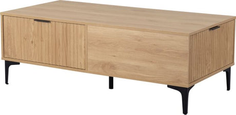 Miami Ridged 2 Drawer Fluted Coffee Table