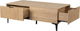 Miami Ridged 2 Drawer Fluted Coffee Table